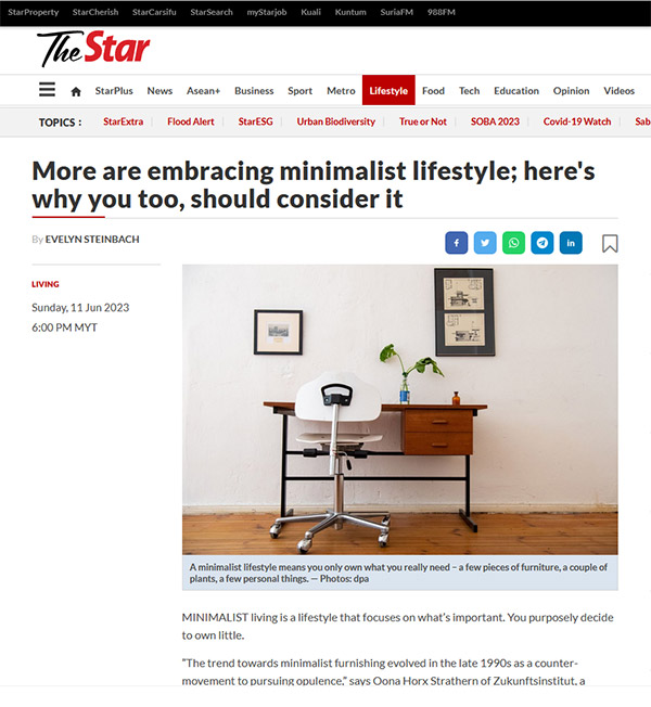 The Star: Minimalist Lifestyle